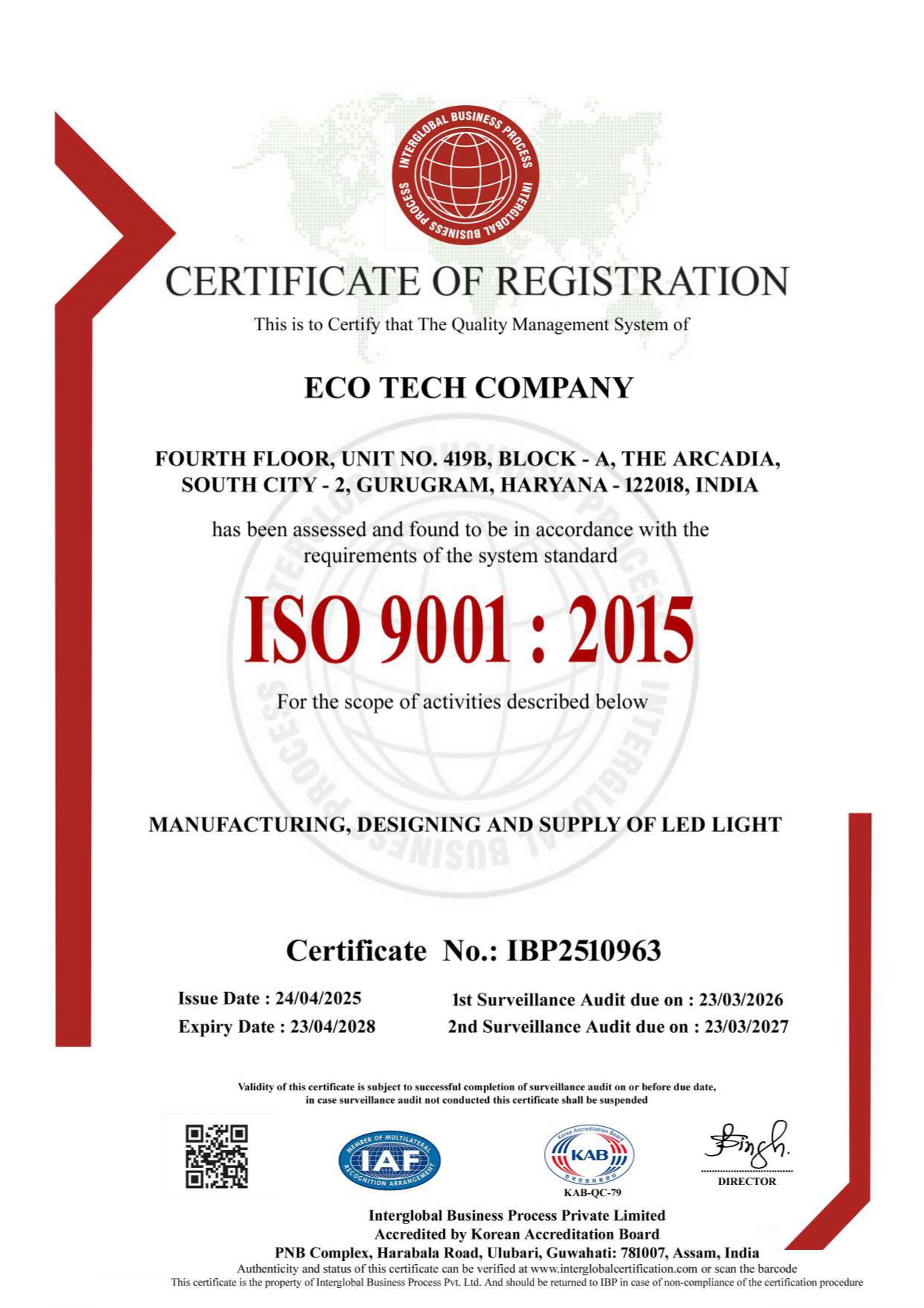 ISO 9001 : 2015